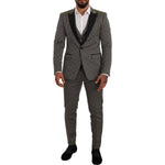 Dolce & Gabbana Black White Check 3 Piece Set MARTINI Suit KOS1856 -48