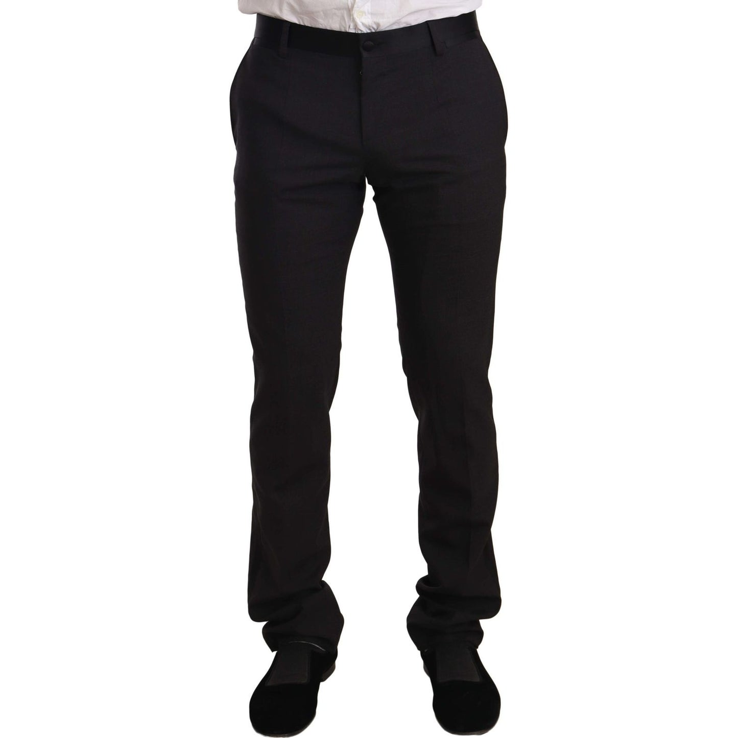 Dolce & Gabbana Blue Velvet Cotton Slim Fit Smoking Suit KOS1904-46