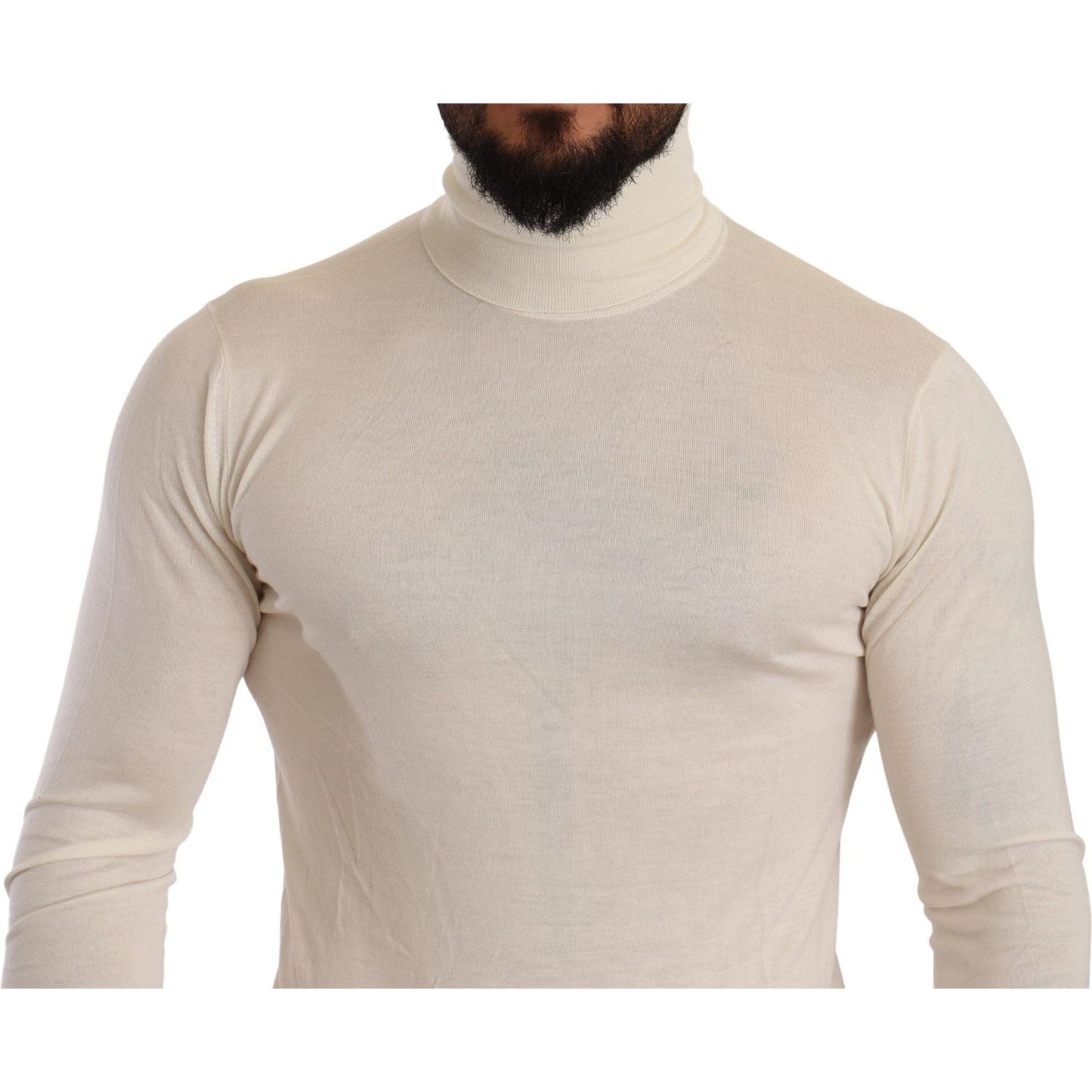 Dolce & Gabbana Cream Cashmere Turtleneck Pullover Sweater TSH6569 -46