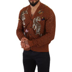 Dolce & Gabbana Brown Leopard Butterfly Cardigan Sweater TSH6647 -52