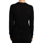 Dolce & Gabbana Black Crewneck Pullover STAFF Sweater Wool TSH6760 -44