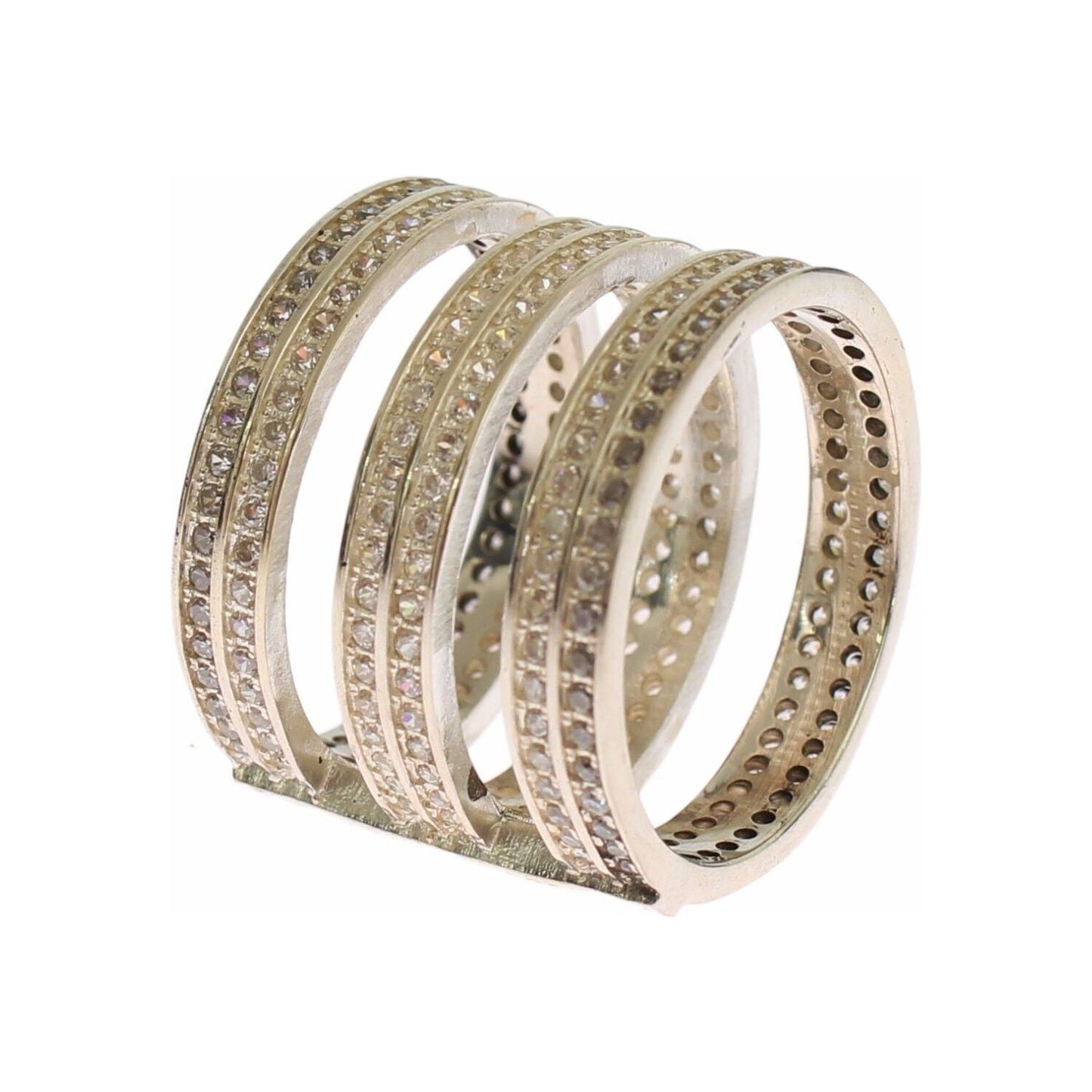 Nialaya Authentic Womens Clear CZ 925 Sterling Silver Ring SIG19073-49