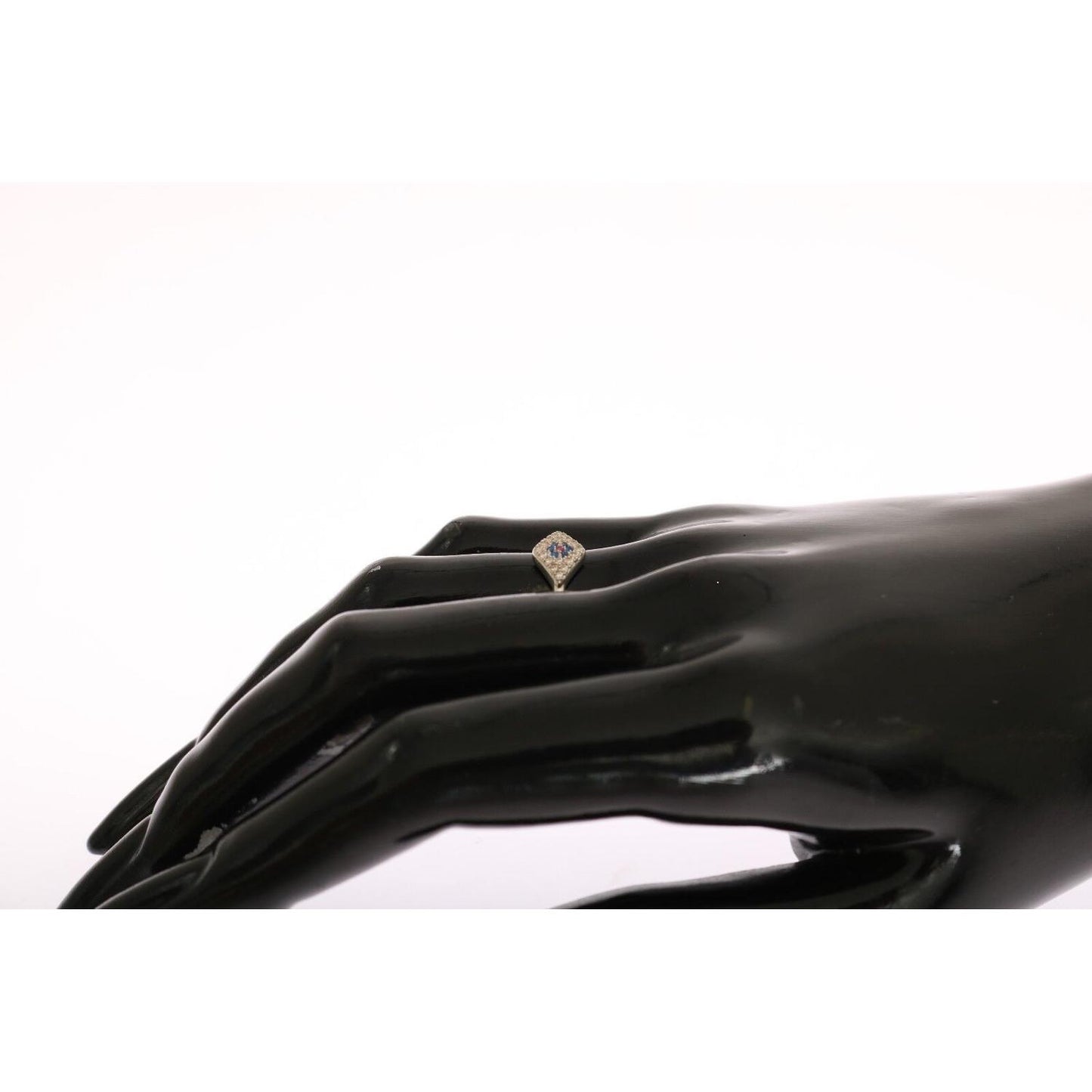 Nialaya Blue Red CZ 925 Silver Womens Clear Ring SMY11061 - US8,5
