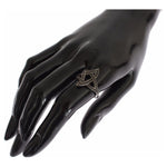 Nialaya Chic Black Rhodium Silver CZ Crystal Ring Ring Nialaya Dark Slate Gray