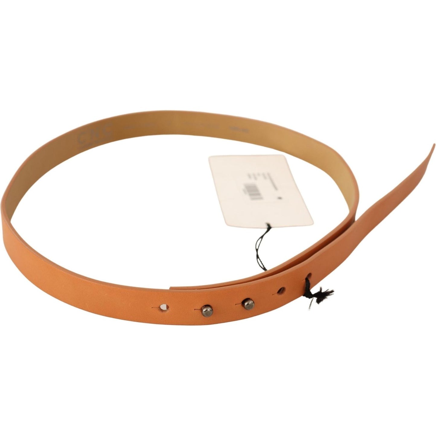 Costume National Orange Leather Silver Fastening Belt BEL61034 -85