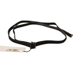 Costume National Black Leather Metal Buckle Waist Belt BEL61043-85