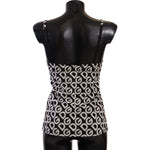 Dolce & Gabbana Black White Logo Print Camisole Top Underwear BIK1524-1