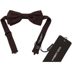 Dolce & Gabbana Brown Dotted Silk Adjustable Neck Papillon Bow Tie FT3562