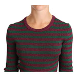 Dolce & Gabbana Multicolor Striped Crew Neck Pullover Sweater TSH5773-40