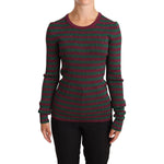 Dolce & Gabbana Multicolor Striped Crew Neck Pullover Sweater TSH5773-40