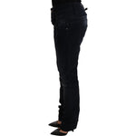 Acht Blue Washed Cotton Denim Low Waist Loose Fit Trousers Jeans PAN71843-26