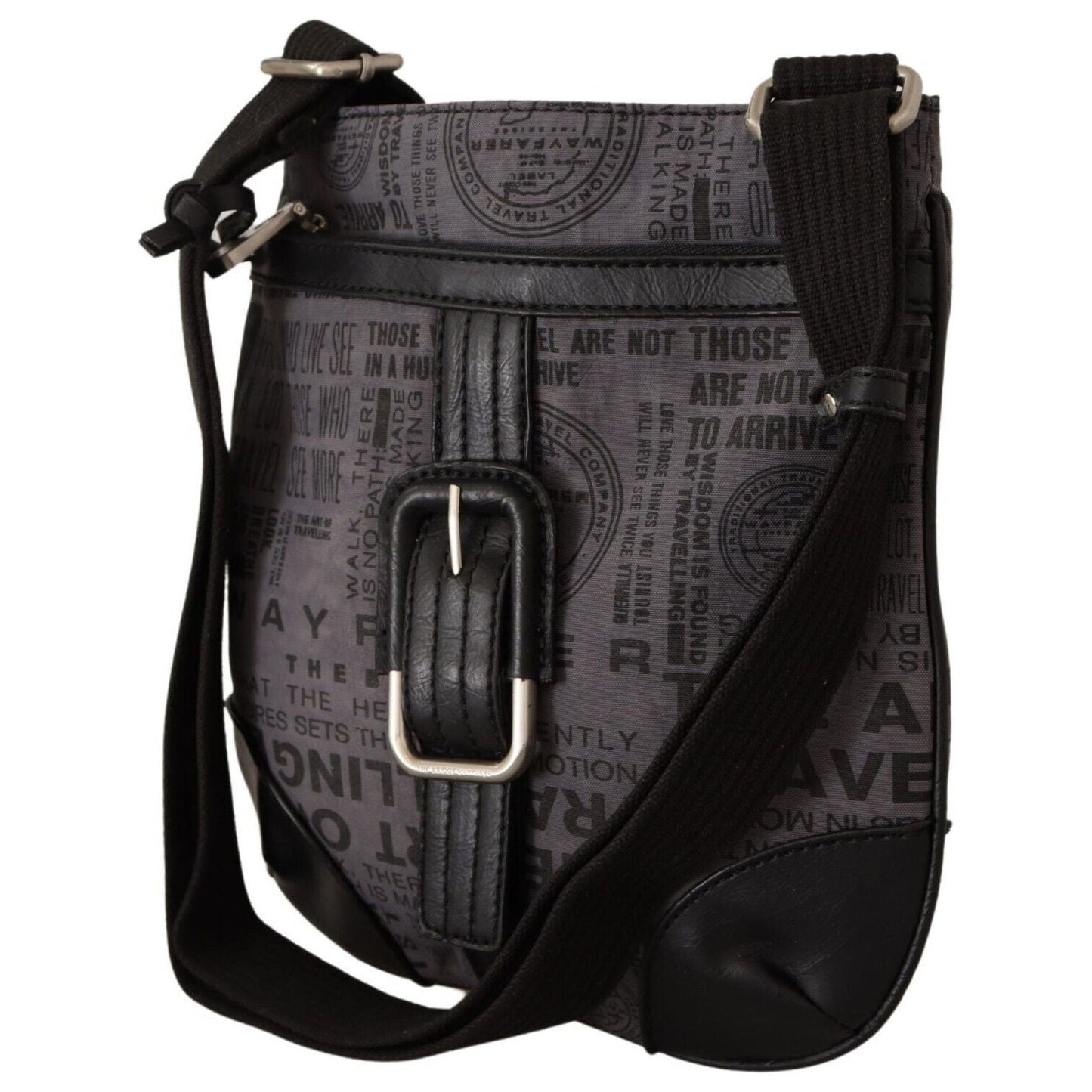 WAYFARER Gray Printed Logo Shoulder Crossbody Purse Bag VA8773