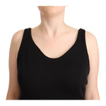 Ermanno Scervino Black Cotton Sleevelesss Tank Casual Top TSH7432 - 2