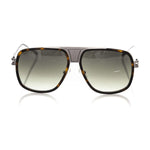 Frankie Morello Brown Metallic Fiber Men Sunglass Frankie Morello Slate Gray