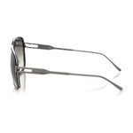 Frankie Morello Brown Metallic Fiber Men Sunglass Frankie Morello Slate Gray
