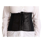 Dolce & Gabbana Black Corset Belt Stretch Waist Strap Top TSH5272 - 42