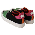 GCDS Multicolor Suede Low Top Lace Up Women Sneakers Shoes LA9543 - 38