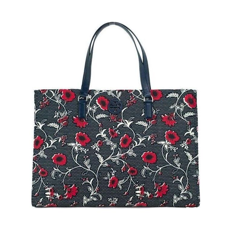 Tory Burch Medium Nylon Retro Batik Print Shoulder Tote Handbag 36731