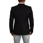 Dolce & Gabbana Black Wool Single Breasted Suit GOLD Jacket JKT3075 - 50