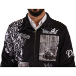 Dolce & Gabbana Black Logo Zipper Superstizione Sweater TSH7577- 54