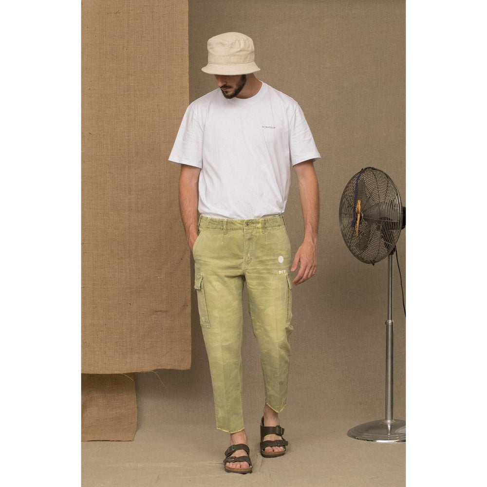 Don The Fuller Military Green Cotton Men Jeans DO-6922-W36