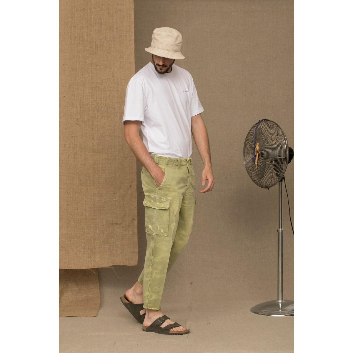 Don The Fuller Military Green Cotton Men Jeans DO-6922-W36