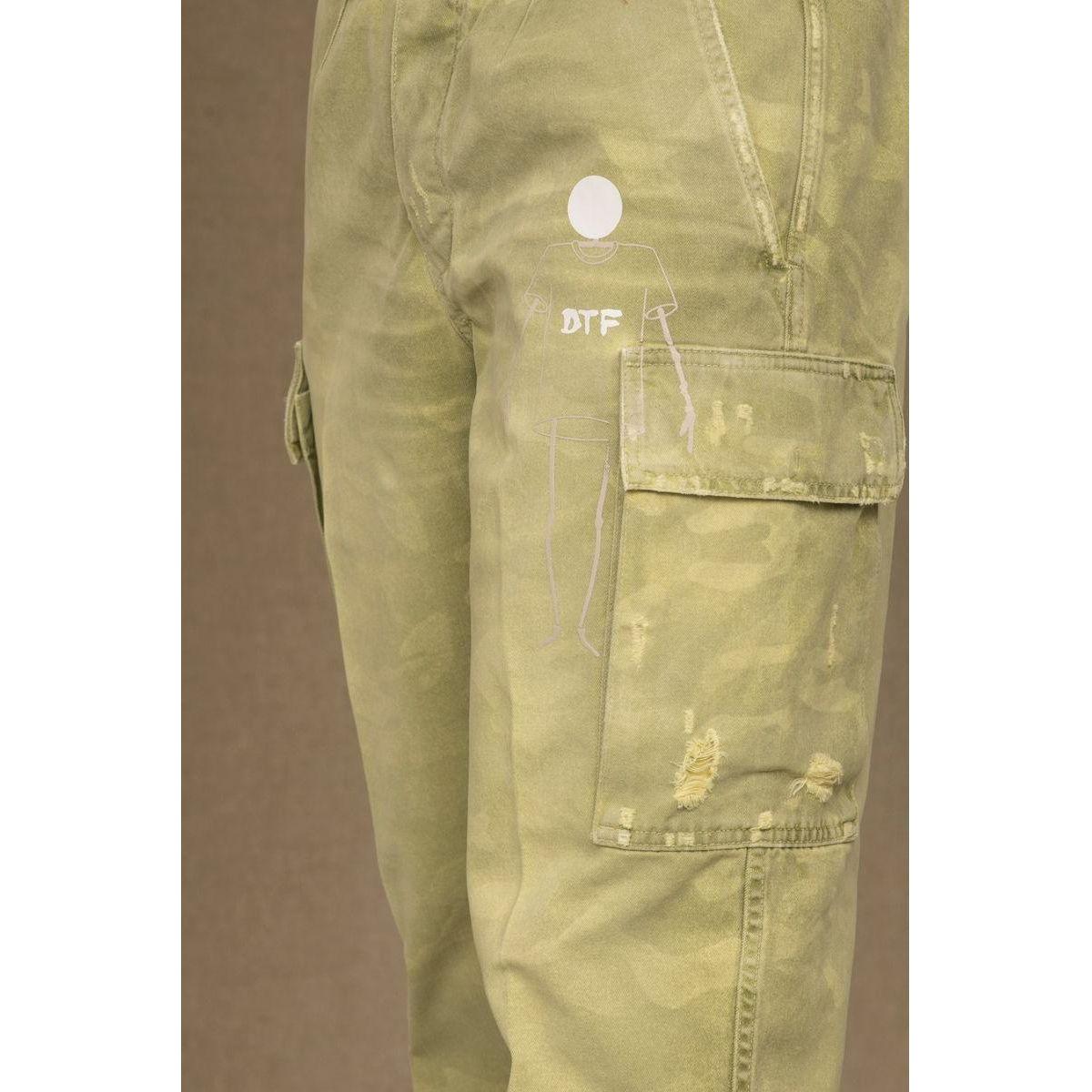 Don The Fuller Military Green Cotton Men Jeans DO-6922-W36