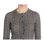 Dolce & Gabbana Black White Wool Top Cardigan Sweater SIG20568-2