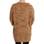 PINK MEMORIES Brown Wool Blend Knitted Oversize Sweater SIG30262-3