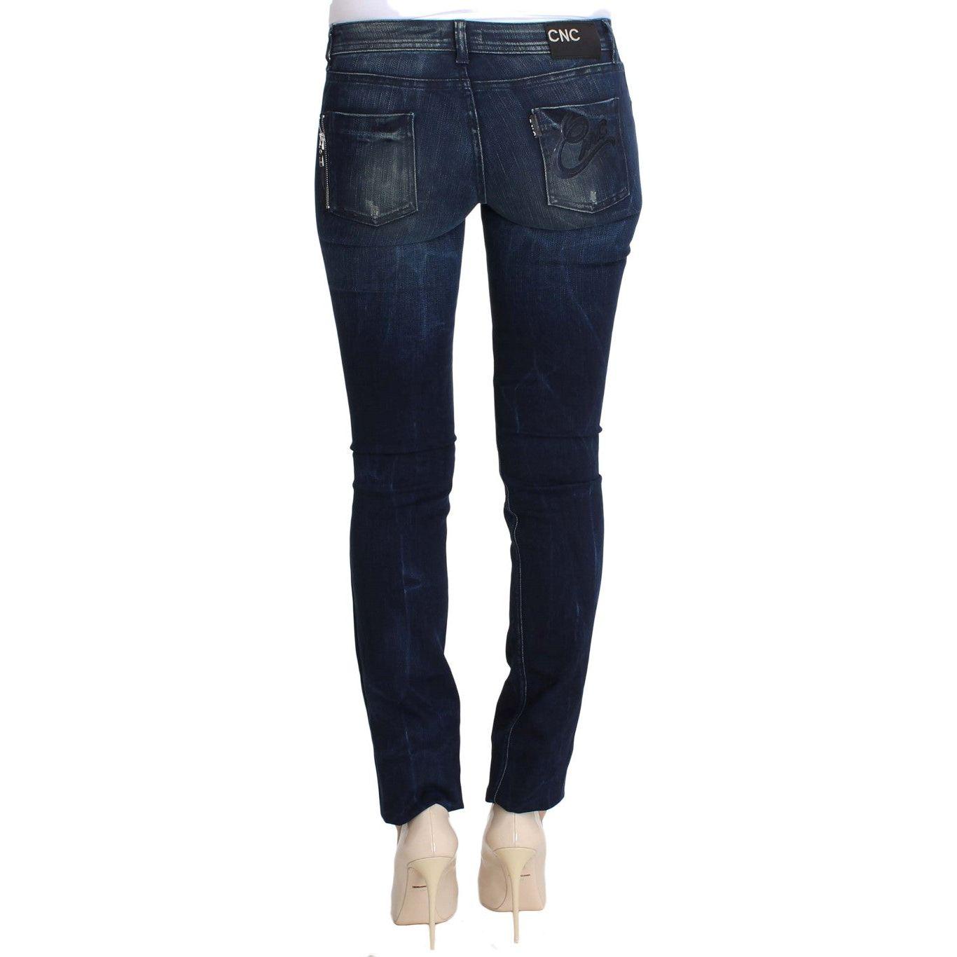 Costume National Blue Wash Cotton Slim Fit Skinny Jeans SIG30217-1