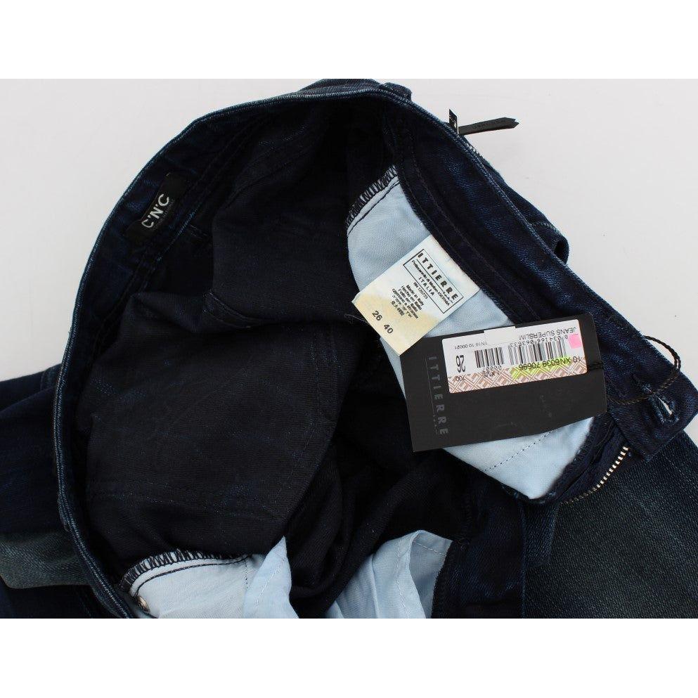 Costume National Blue Wash Cotton Slim Fit Skinny Jeans SIG30217-1