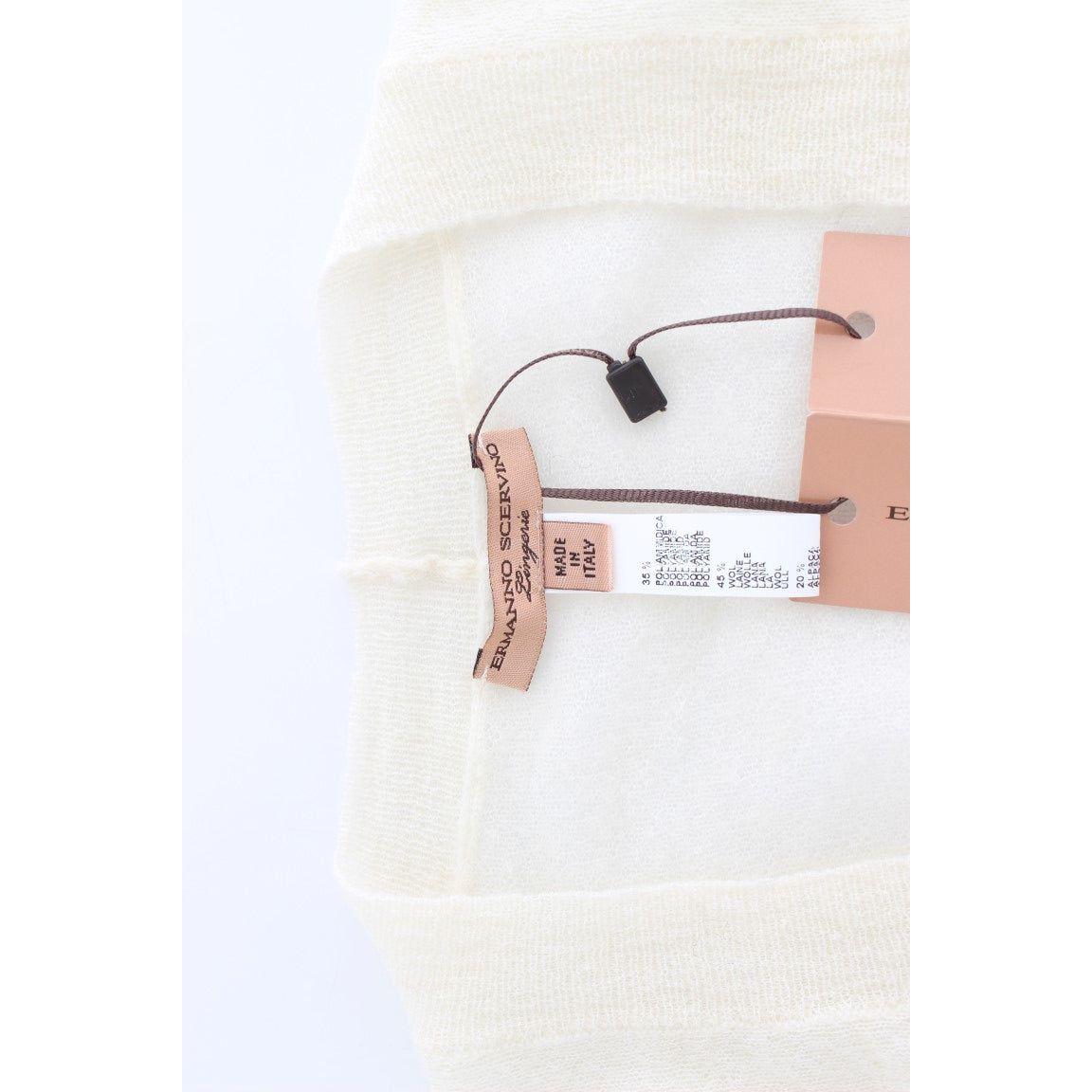 Ermanno Scervino White Wool Cardigan Sweater SIG12577-1