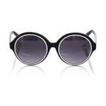 Frankie Morello Black Acetate Women Sunglass FR-22073
