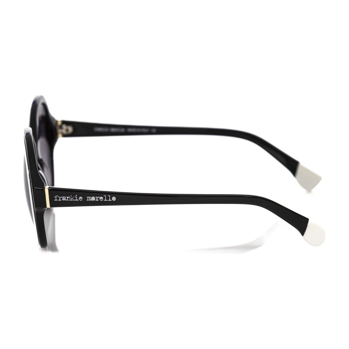 Frankie Morello Black Acetate Women Sunglass FR-22073