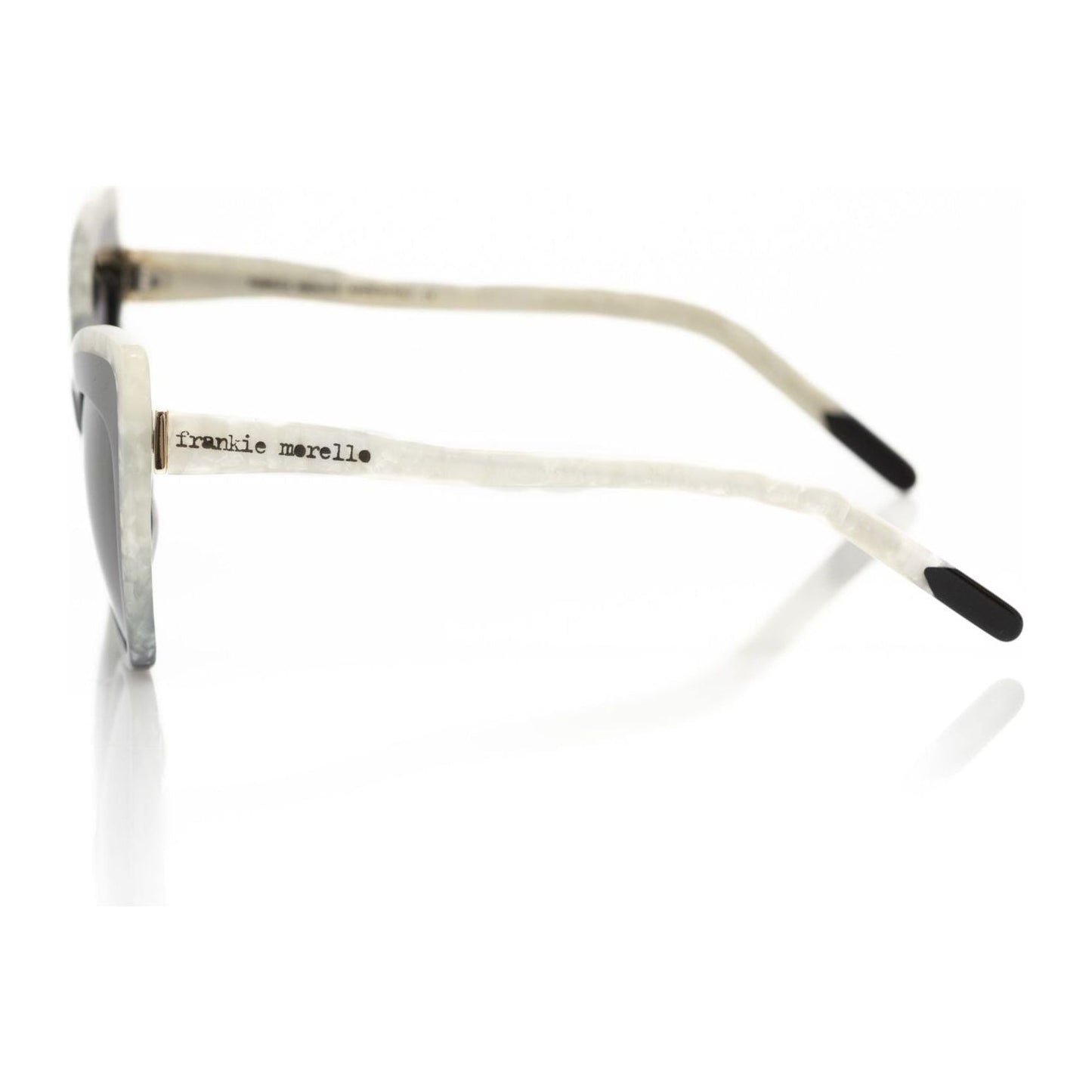 Frankie Morello Black Acetate Women Sunglass FR-22076