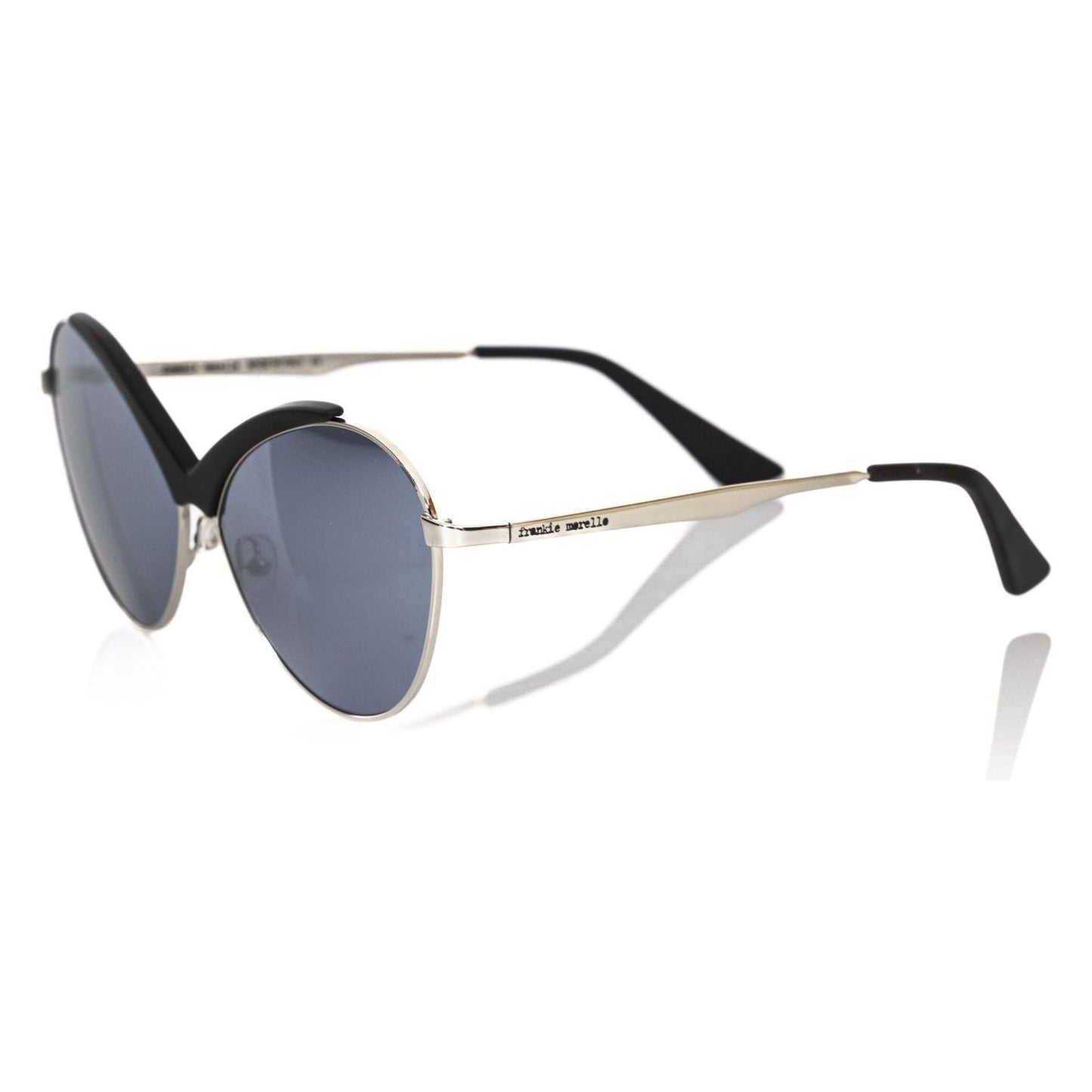 Frankie Morello Black Metallic Women Sunglass FR-22084