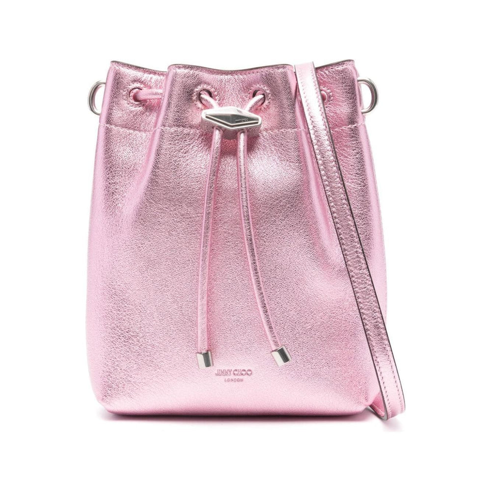 Jimmy Choo mini Cinch crossbody bag BONBONBCKTN/SMNMNAROSE/ANTIQUESILVER