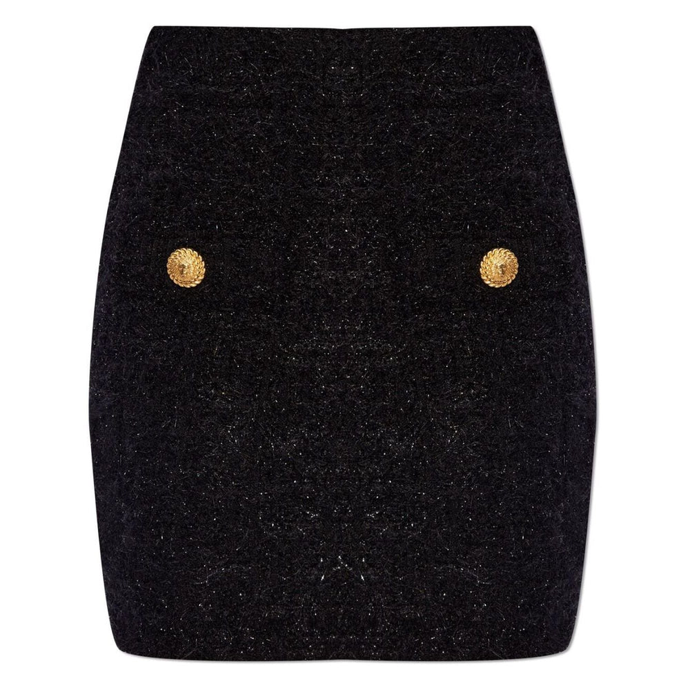 Balmain High-waisted bouclé miniskirt DF1LB015KG430PA