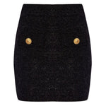 Balmain High-waisted bouclé miniskirt DF1LB015KG430PA