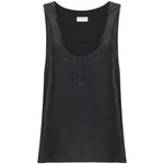 Saint Laurent Henley-neck silk tank top 789945Y7I224280