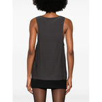 Saint Laurent Henley-neck silk tank top 789945Y7I224280