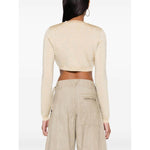 Versace Barocco lurex cropped cardigan 10110201A100041KD70