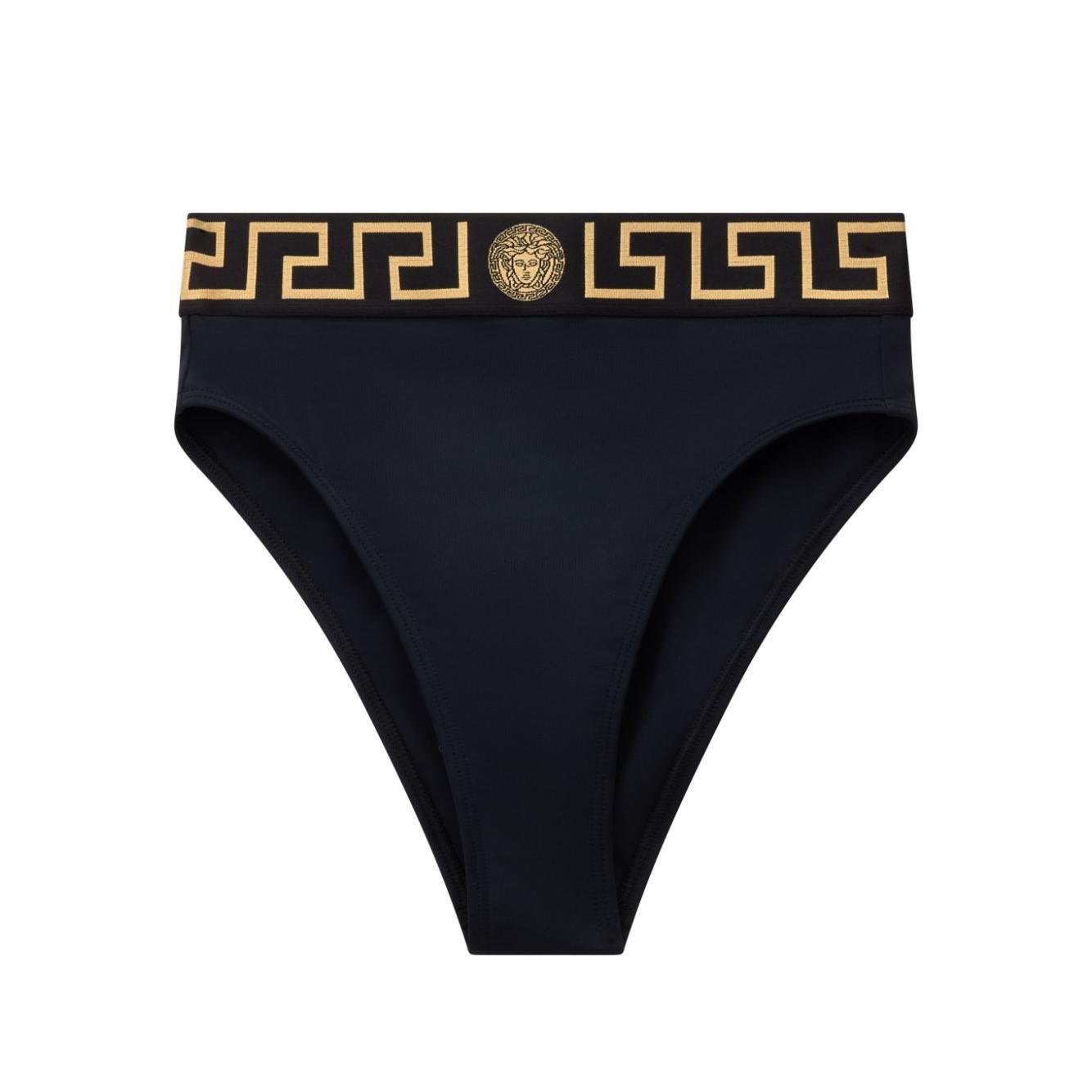 Versace Bikini bottoms with logo band ABD010951A11119A1008-P25