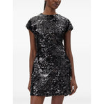 Ganni Velvet Sequins Mini Dress T4045099-P25
