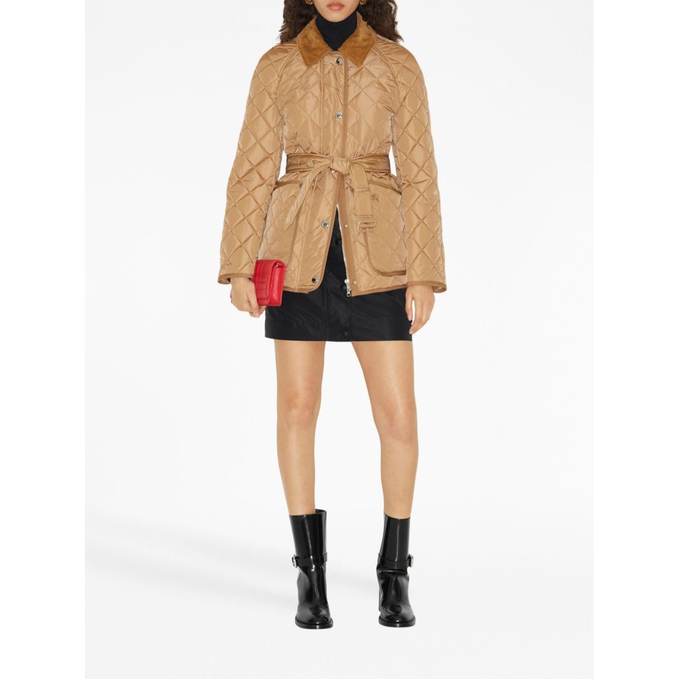 Burberry EKD-embroidered diamond-quilted jacket 8071842A7026-P25