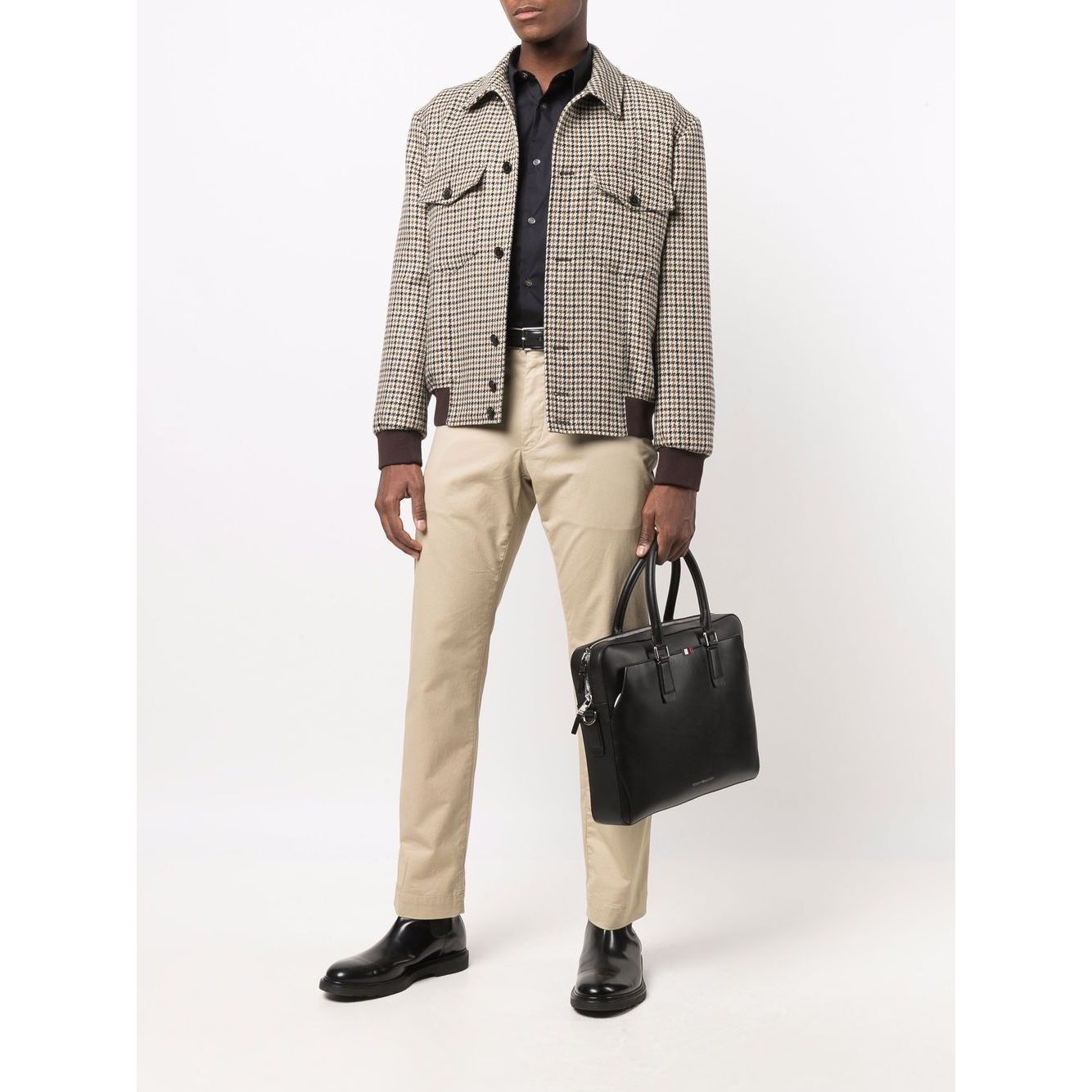 Emporio Armani logo-patch Longsleeved Shirt Shirts