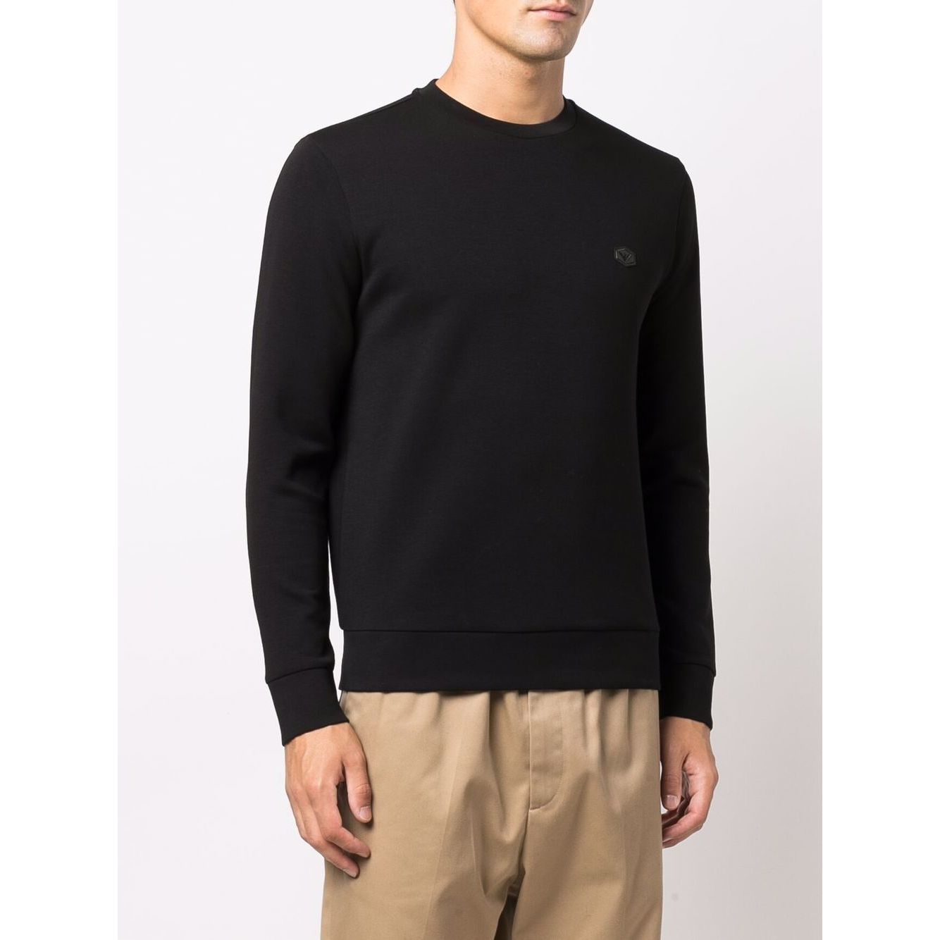 Emporio Armani logo-patch crew-neck Sweatshirt Topwear