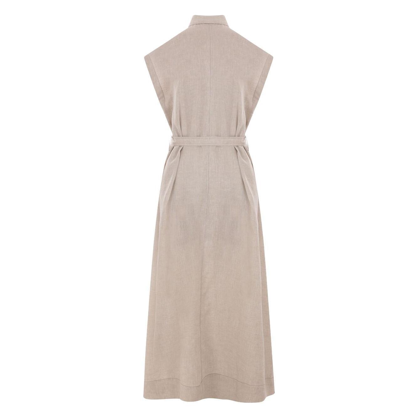 Brunello Cucinelli long linen dress MM633AHA92C200-P25