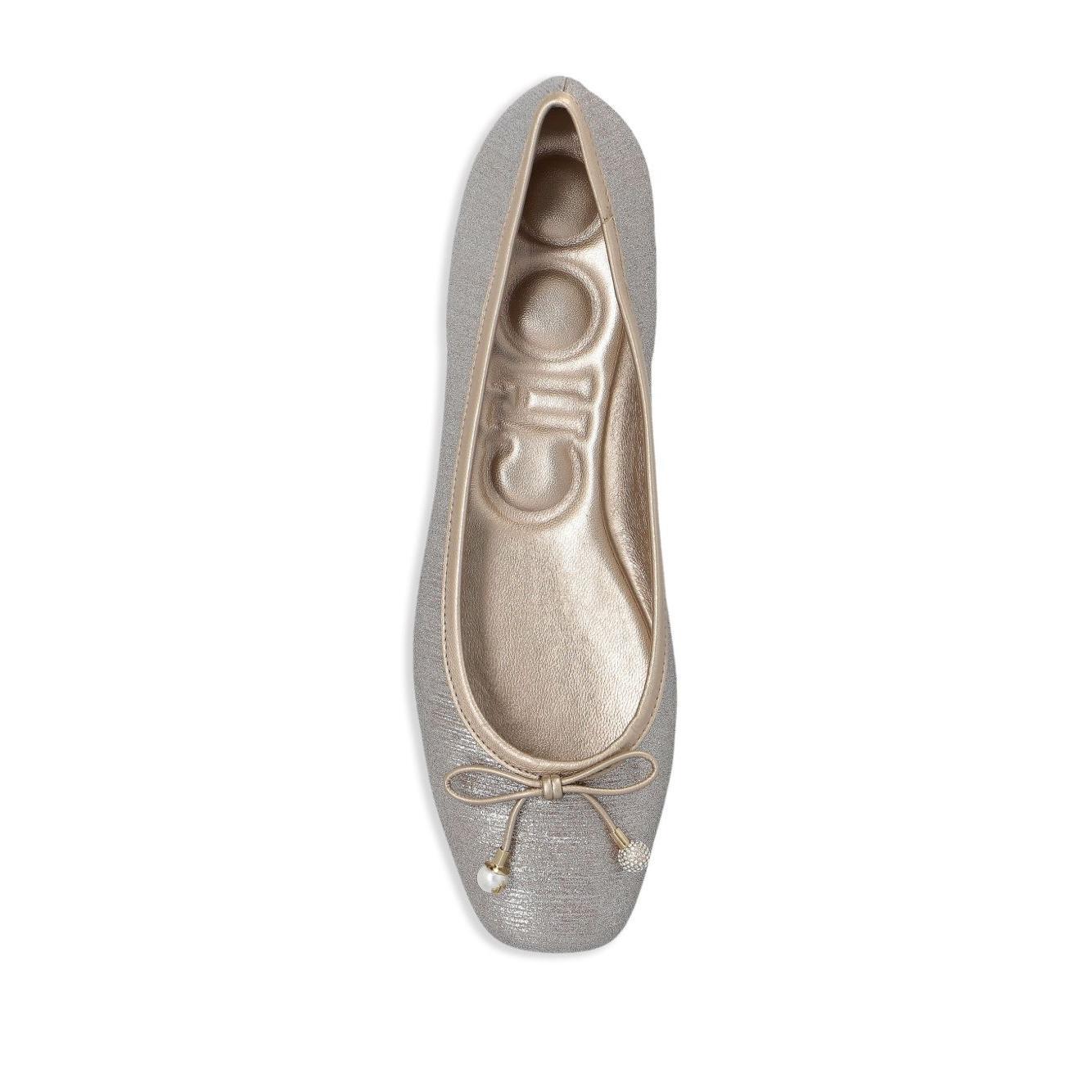 Jimmy Choo Elme Flat with Pearl embellishment ELMEFLATIGQMACARON-P25