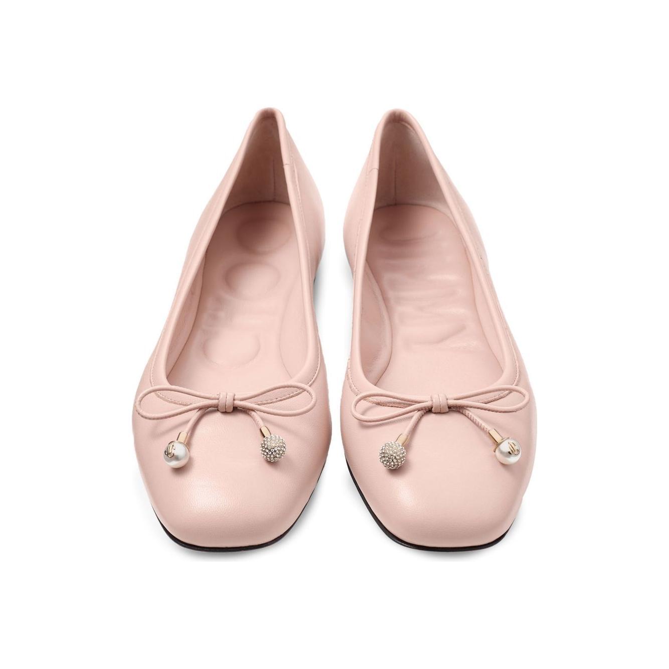 Jimmy Choo Elme Flat with Pearl embellishment ELMEFLATNAPMACARON-P25